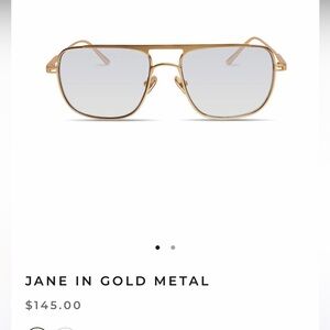 Elisa Johnson gold metal Jane sunglasses